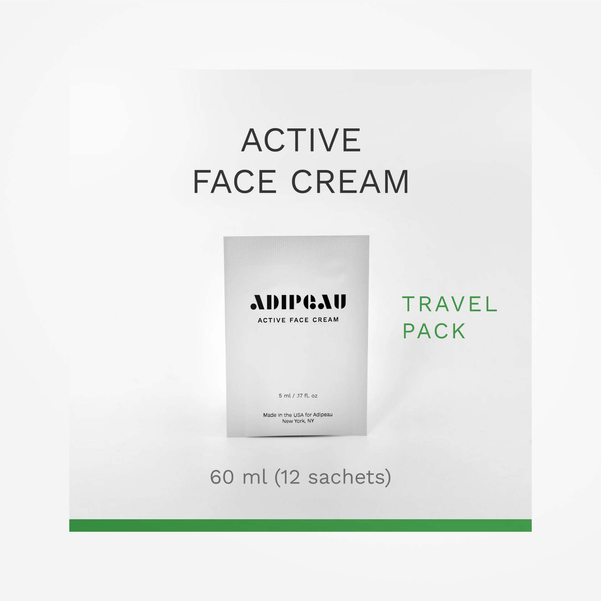 🎁 Adipeau Active Face Cream Travel Pack (12 sachets) (100% off)