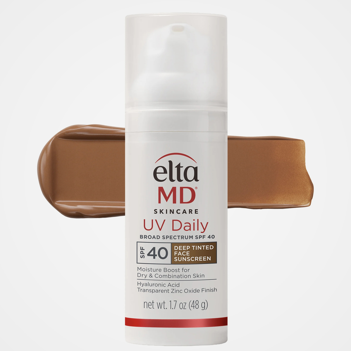 EltaMD UV Daily Deep Tint Broad-Spectrum SPF 40 (1.7 oz) with deep tint swatch