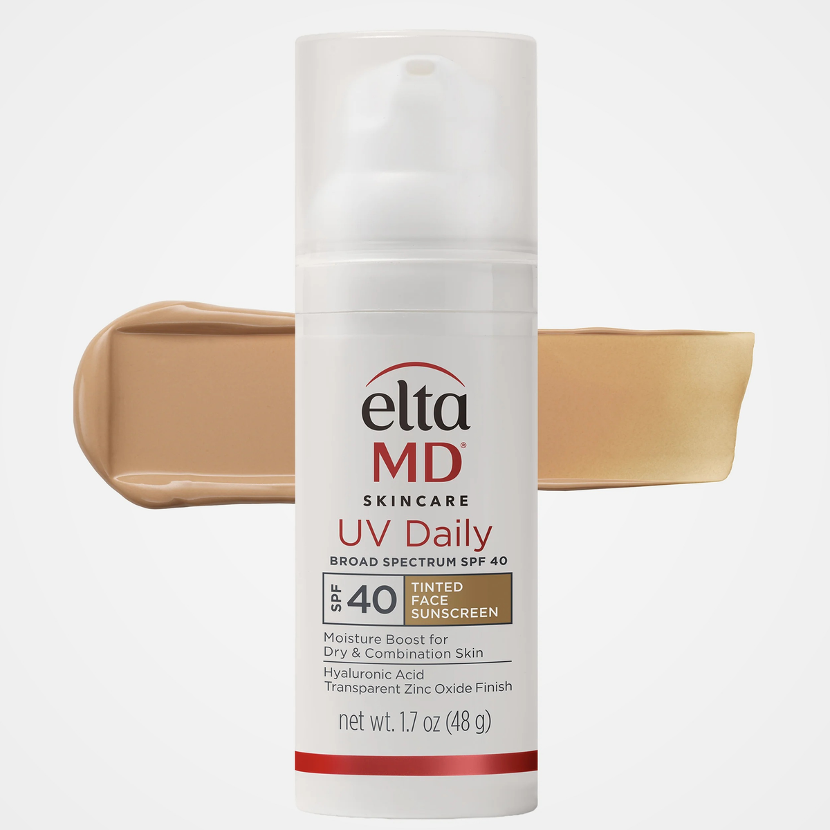EltaMD UV Daily Tinted Broad-Spectrum SPF 40 (1.7 oz) with tint swatch