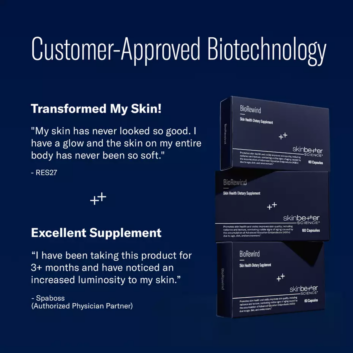BioRewind™ Skin Health Dietary Supplement by skinbetter science, technology | SkinCrew, Preferred Authorized skinbetter science US Retailer