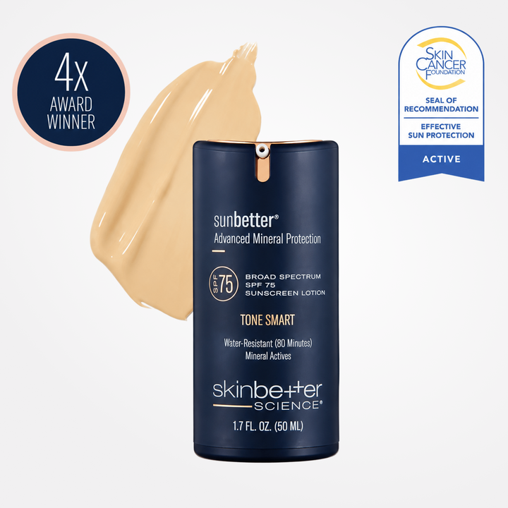 sunbetter® TONE SMART SPF 75 Sunscreen Lotion by skinbetter science | SkinCrew, Preferred Authorized skinbetter science US Retailer