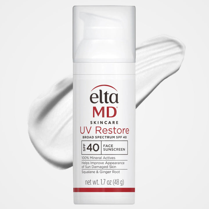 EltaMD UV Restore Broad-Spectrum SPF 40 (1.7 oz) with texture swatch
