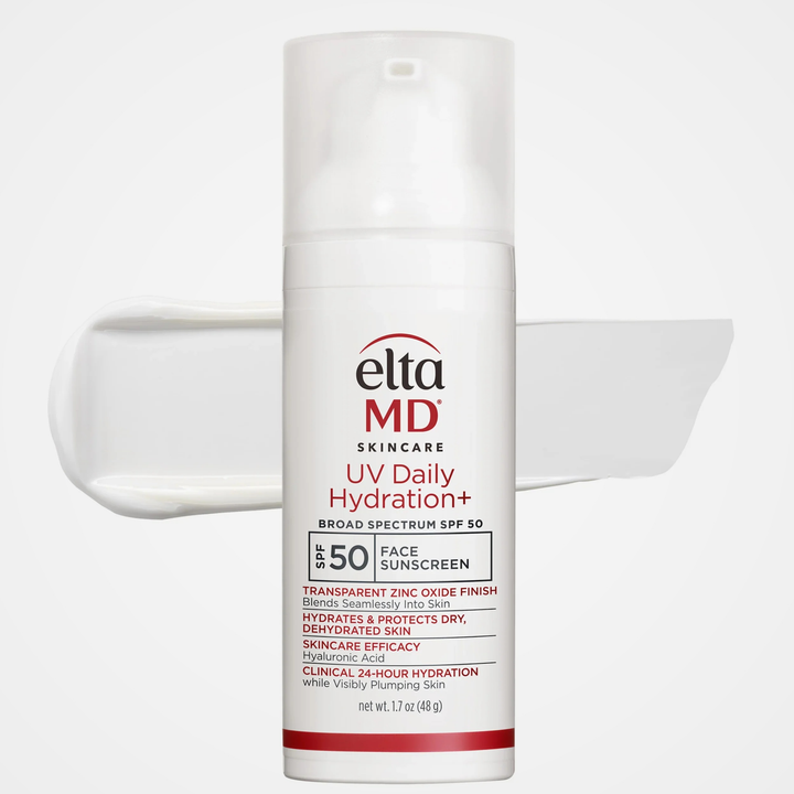 EltaMD UV Daily Hydration+ SPF 50 (1.7 oz) with texture swatch