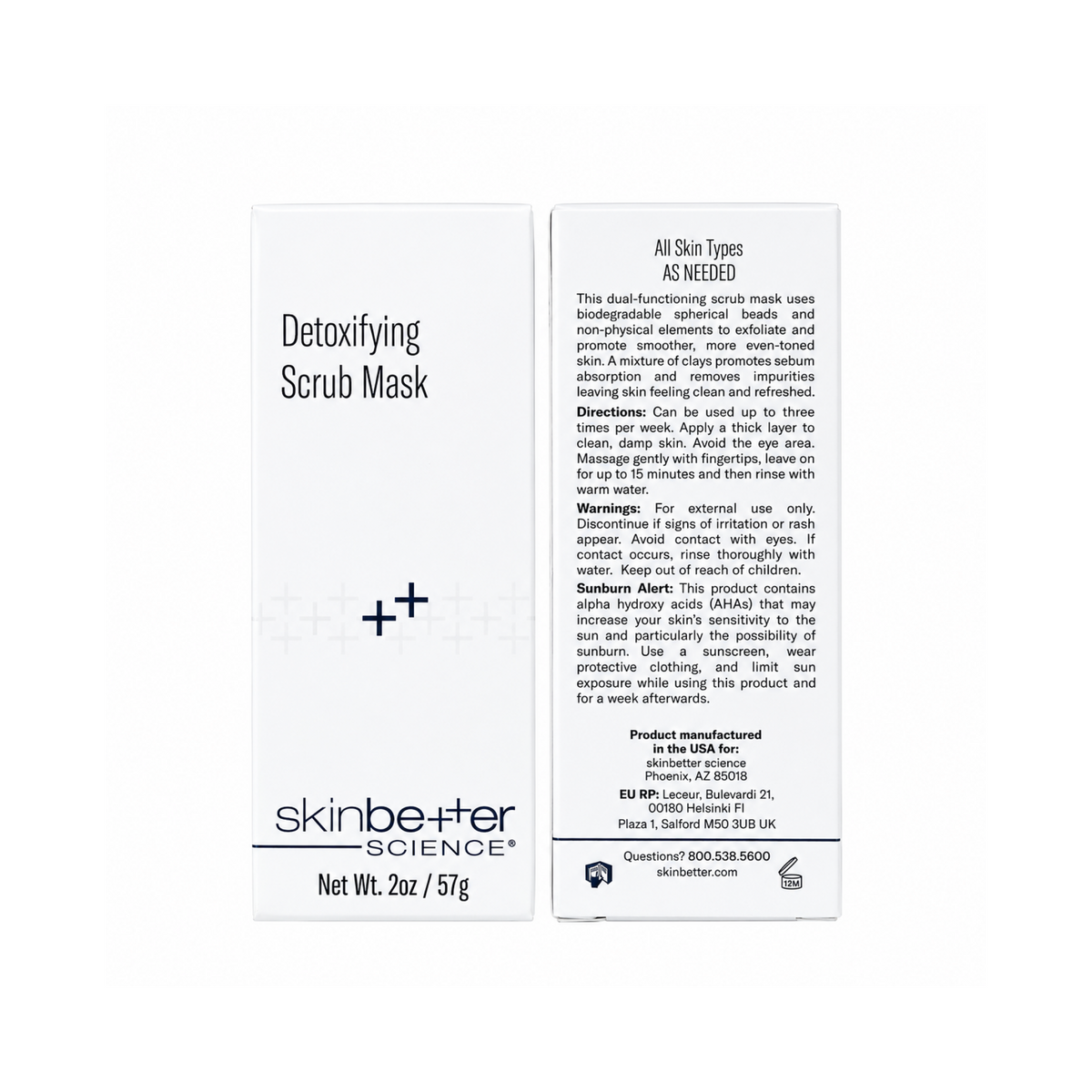 Detoxifying Scrub Mask by skinbetter science, packaging | SkinCrew, Preferred Authorized skinbetter science US Retailer
