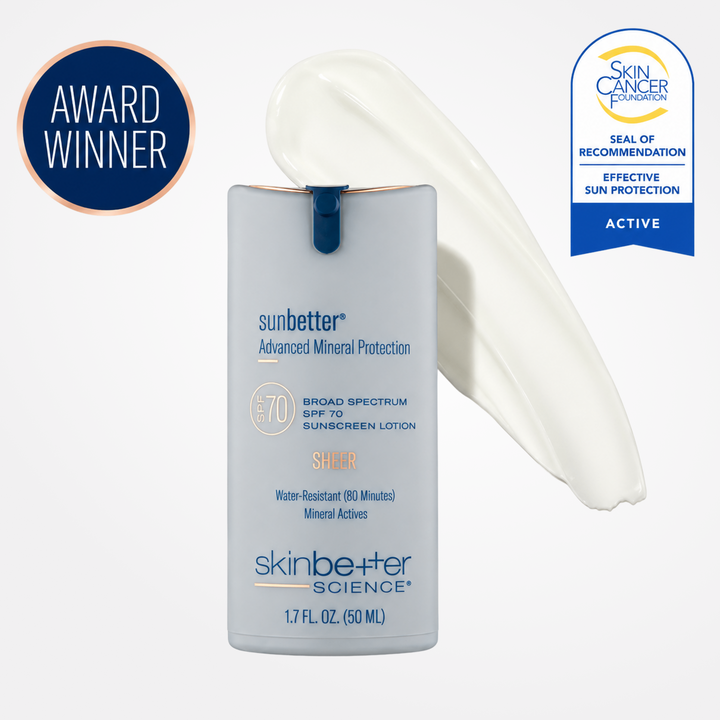 sunbetter® SHEER SPF 70 Sunscreen Lotion by skinbetter science | SkinCrew, Preferred Authorized skinbetter science US Retailer